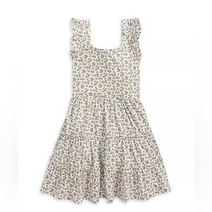NWT POLO RALPH LAUREN Girls Floral Cotton Ruffle Dress sz 6X Cutout At The Back